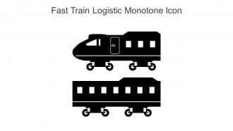 Fast Train Logistic Monotone Icon In Powerpoint Pptx Png And Editable Eps Format