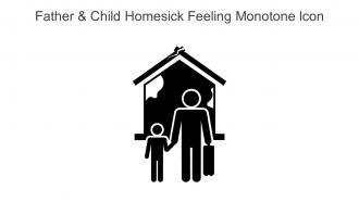 Father And Child Homesick Feeling Monotone Icon In Powerpoint Pptx Png And Editable Eps Format