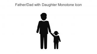 Father Dad With Daughter Monotone Icon In Powerpoint Pptx Png And Editable Eps Format