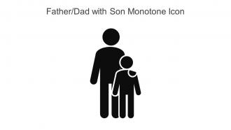 Father Dad With Son Monotone Icon In Powerpoint Pptx Png And Editable Eps Format