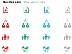 Favorites idea sharing helping hands business deal ppt icons graphics