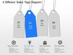 Fb 4 different sales tags diagram powerpoint template