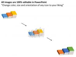 Fb bar graph made by books success indication flat powerpoint design