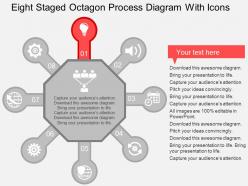 Fb eight staged octagon process diagram with icons flat powerpoint design