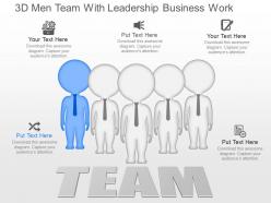 Fc 3d men team with leadership business work powerpoint template