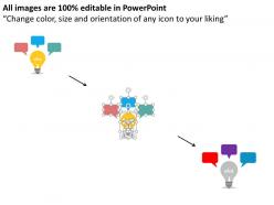 Fc bulb idea generation with business icons flat powerpoint design