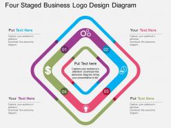 Fd four staged business logo design diagram flat powerpoint design