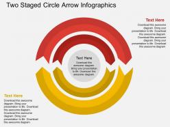 Fd two staged circle arrow infographics flat powerpoint design