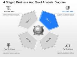 Fe 4 staged business and swot analysis diagram powerpoint template