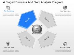 Fe 4 staged business and swot analysis diagram powerpoint template