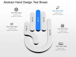 Fe abstract hand design text boxes powerpoint template