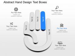 Fe abstract hand design text boxes powerpoint template