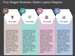 Fe four staged business option layout diagram flat powerpoint design