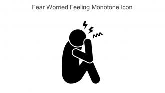 Fear Worried Feeling Monotone Icon In Powerpoint Pptx Png And Editable Eps Format