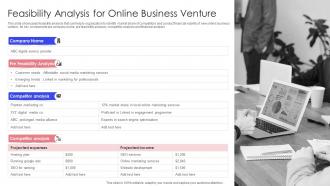 Feasibility Analysis For Online Business Venture
