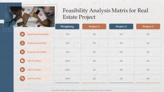 Feasibility Analysis Matrix For Real Estate Project Funding Options For Real Estate Developers