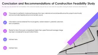 Feasibility Study Templates For Different Projects Recommendations Construction