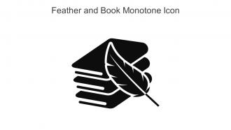 Feather And Book Monotone Icon In Powerpoint Pptx Png And Editable Eps Format