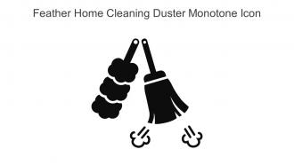 Feather Home Cleaning Duster Monotone Icon In Powerpoint Pptx Png And Editable Eps Format