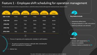 Feature 1 Employee Shift Scheduling For Implementation Of ICT Strategic Plan Strategy SS