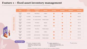 Feature 1 Fixed Asset Inventory Management Executing Fixed Asset Tracking System Inventory