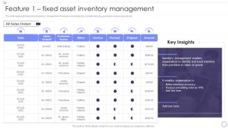 Feature 1 Fixed Asset Inventory Management Of Fixed Asset