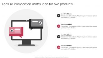 Feature Comparison Matrix Icon For Two Products
