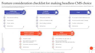 Feature Consideration Checklist For Making Headless CMS Choice