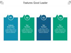 Features good leader ppt powerpoint presentation icon shapes cpb
