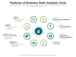 Features of business data analysis tools