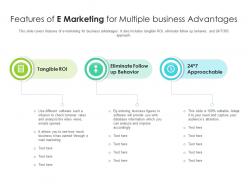 Features of e marketing for multiple business advantages