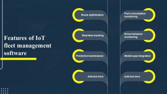 Features Of IOT Fleet Management Software IOT Fleet Management IOT SS V