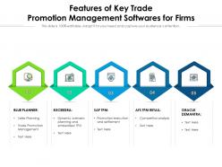 Features of key trade promotion management softwares for firms