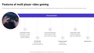 Features Of Multi Player Video Gaming Video Game Emerging Trends