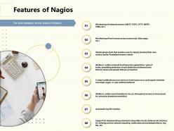 Features of nagios notifications ppt powerpoint presentation icon rules