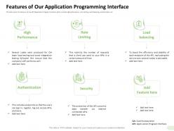 Features of our application programming interface authentication ppt information