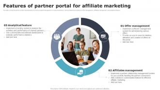Features Of Partner Portal For Affiliate Marketing