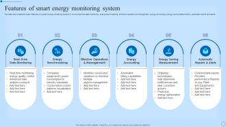 Features Of Smart Energy Monitoring System