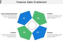 Features sales enablement ppt powerpoint presentation slides themes cpb