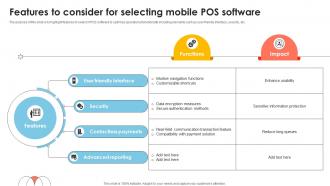 Features To Consider For Selecting Mobile POS Software