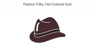 Fedora Trilby Hat Colored Icon In Powerpoint Pptx Png And Editable Eps Format