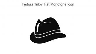 Fedora Trilby Hat Monotone Icon In Powerpoint Pptx Png And Editable Eps Format