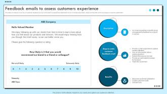 Feedback Emails To Assess Customers Experience Improvement Strategies For Support