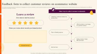 Feedback Form To Collect Customer Reviews Sales Improvement Strategies For B2c And B2b