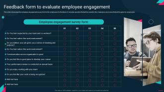Feedback Form To Evaluate Employee Engagement Employee Engagement Action Plan