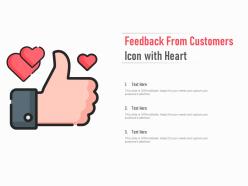 Feedback from customers icon with heart