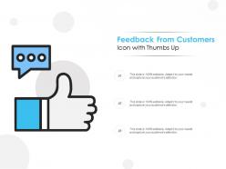 Feedback from customers icon with thumbs up