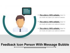 Feedback icon person with message bubble