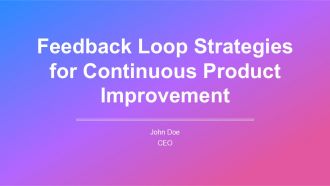 Feedback Loop Strategies For Continuous Product Improvement PPT Summary AT