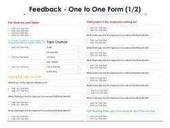 Feedback One To One Form 1 2 Ppt Powerpoint Presentation Professional Graphics Pictures
